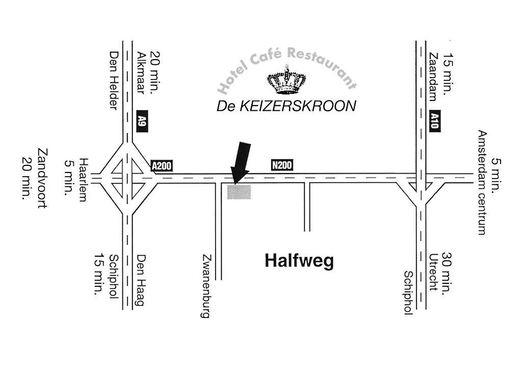 Hotel de Keizerskroon Amsterdam-Schiphol-Halfweg 3*, Halfweg Niederlande